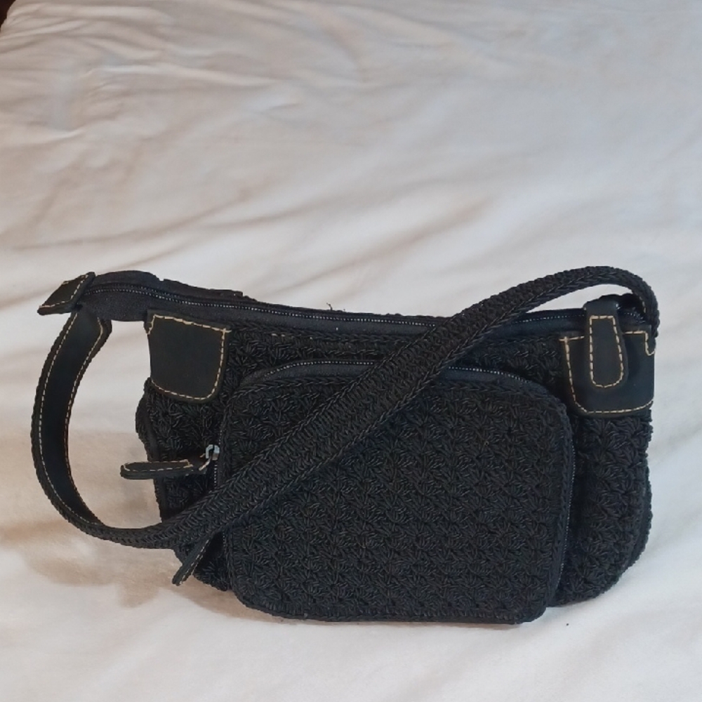 Mini Y2K Black  Women's Hand Bag-W Built In Wallet